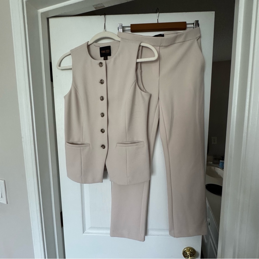 Beige Women's Pantsuit Set
